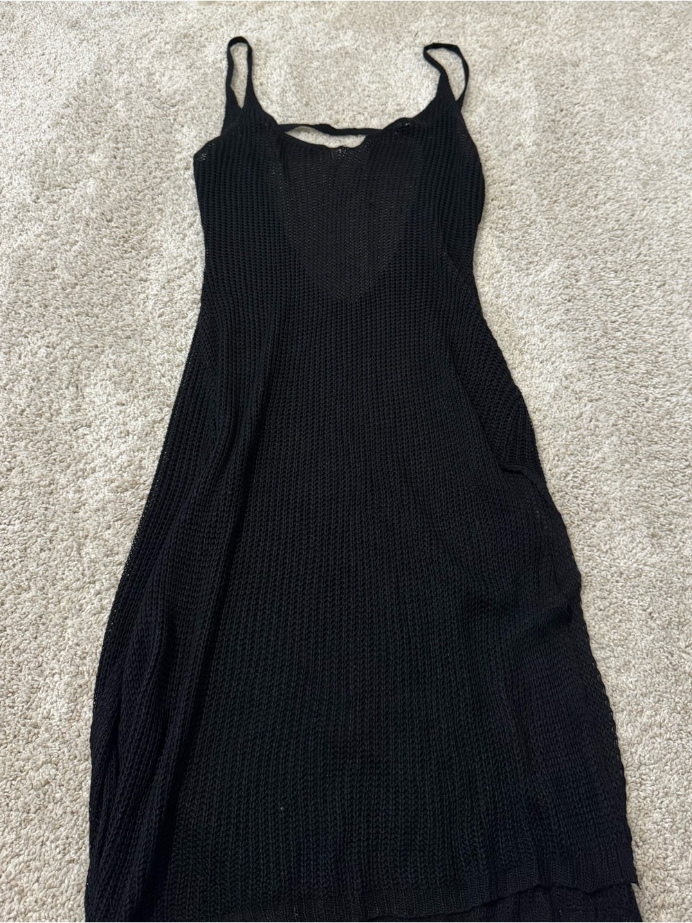Black Knit Maxi Dress